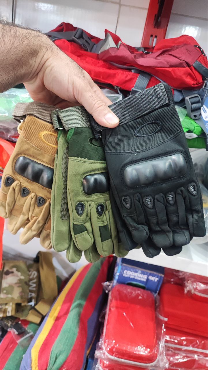 دستکش تمام پنجه اوکلی Oakley اصل | مدل تاکتیکال ورزشی در سه رنگ (سبز، مشکی، خاکی) - تصویر 3